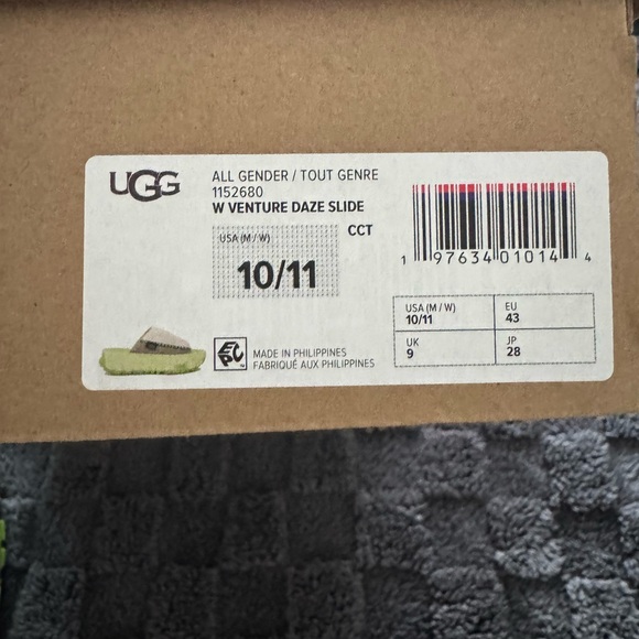 UGG Venture Daze Slide Sandals Neon Green Chunky Platform Suede Size 10/11 NIB - Picture 8 of 8
